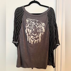 Free People XL Tiger Tee TAGS ON